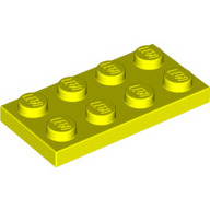 Lego destička 2x4, neonově žlutá (6388037)